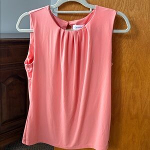 Calvin Klein Coral Sleeveless Blouse
